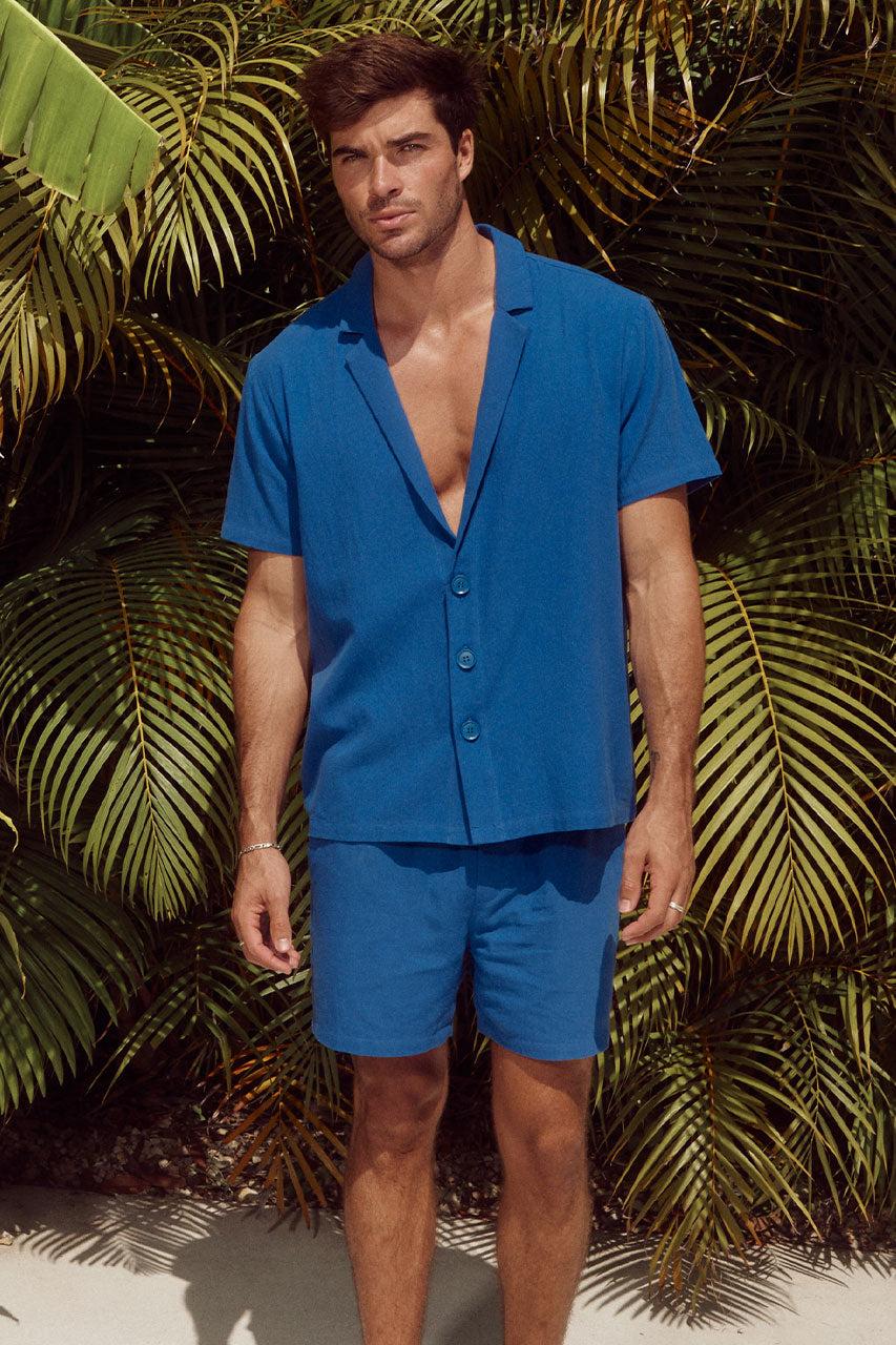 runaway the label POOLSIDE SHIRT - BLUE