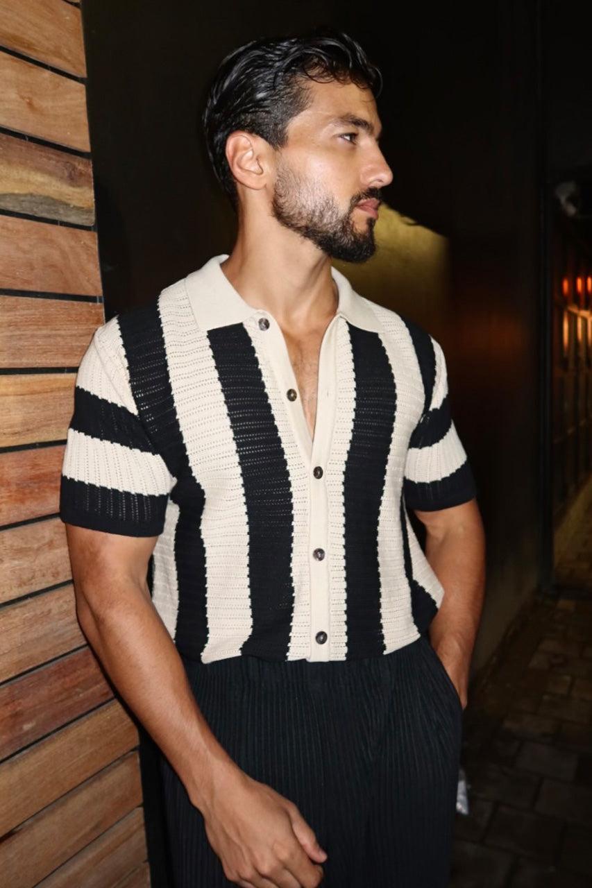 Runaway The Label PRESLEY SHIRT - BLACK/SAND