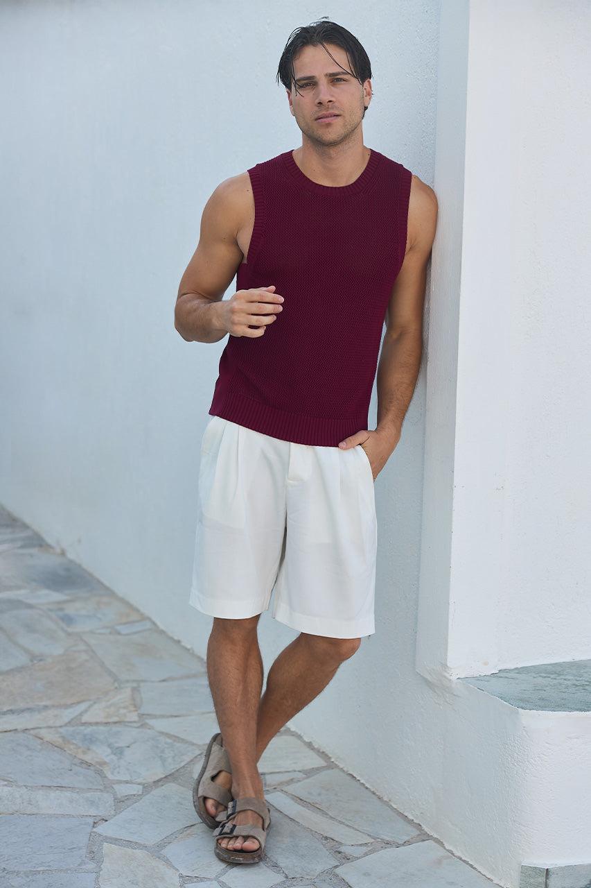 Runaway The Label REECE KNIT TANK - WINE