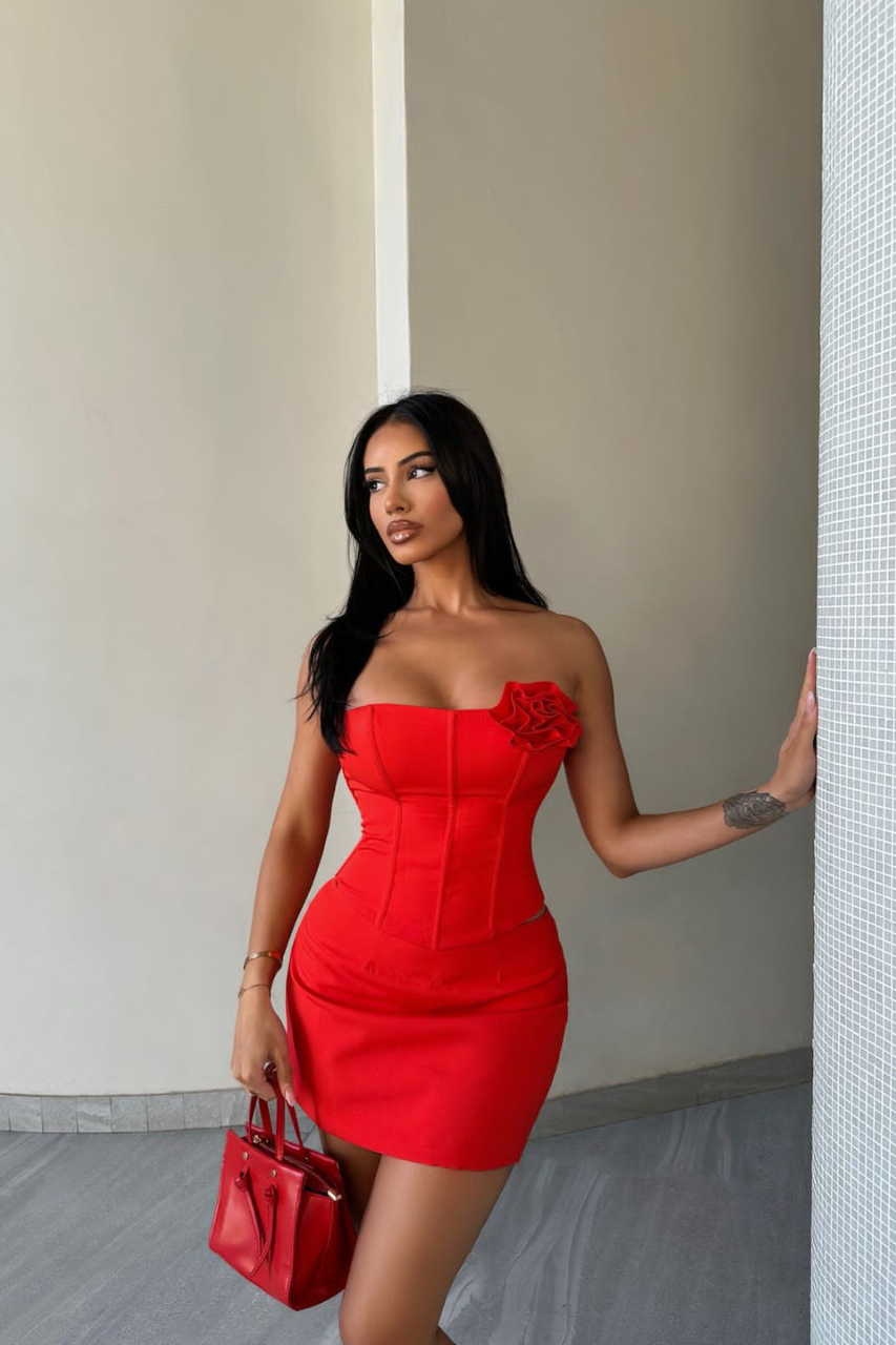 Runaway The Label ROMY MINI SKIRT - RED