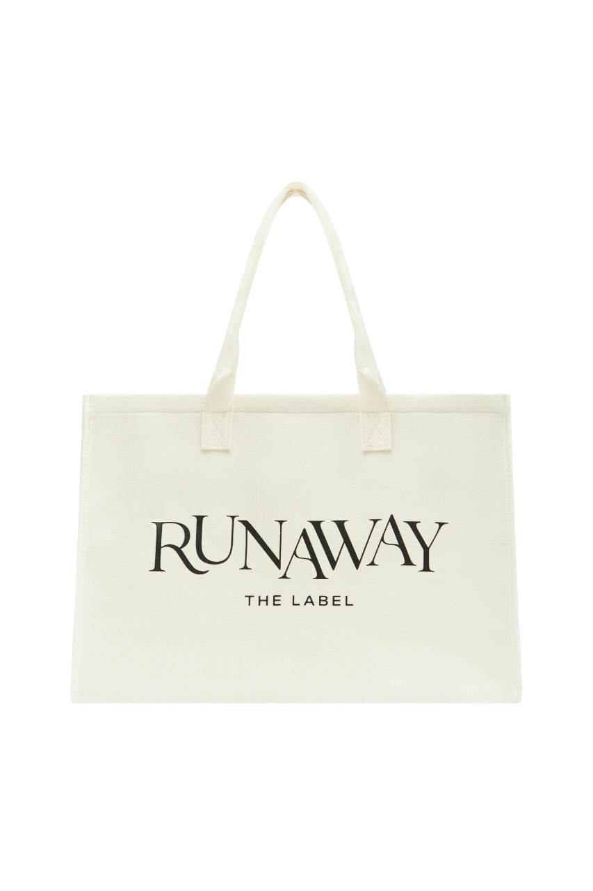 runaway the label RUNAWAY CANVAS BAG - CREAM