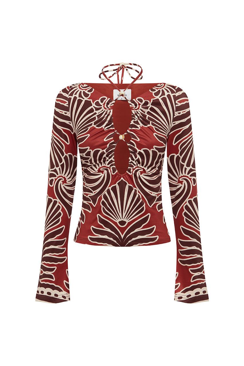 Runaway The Label SIENNA SLEEVED TOP - BRODIE RED