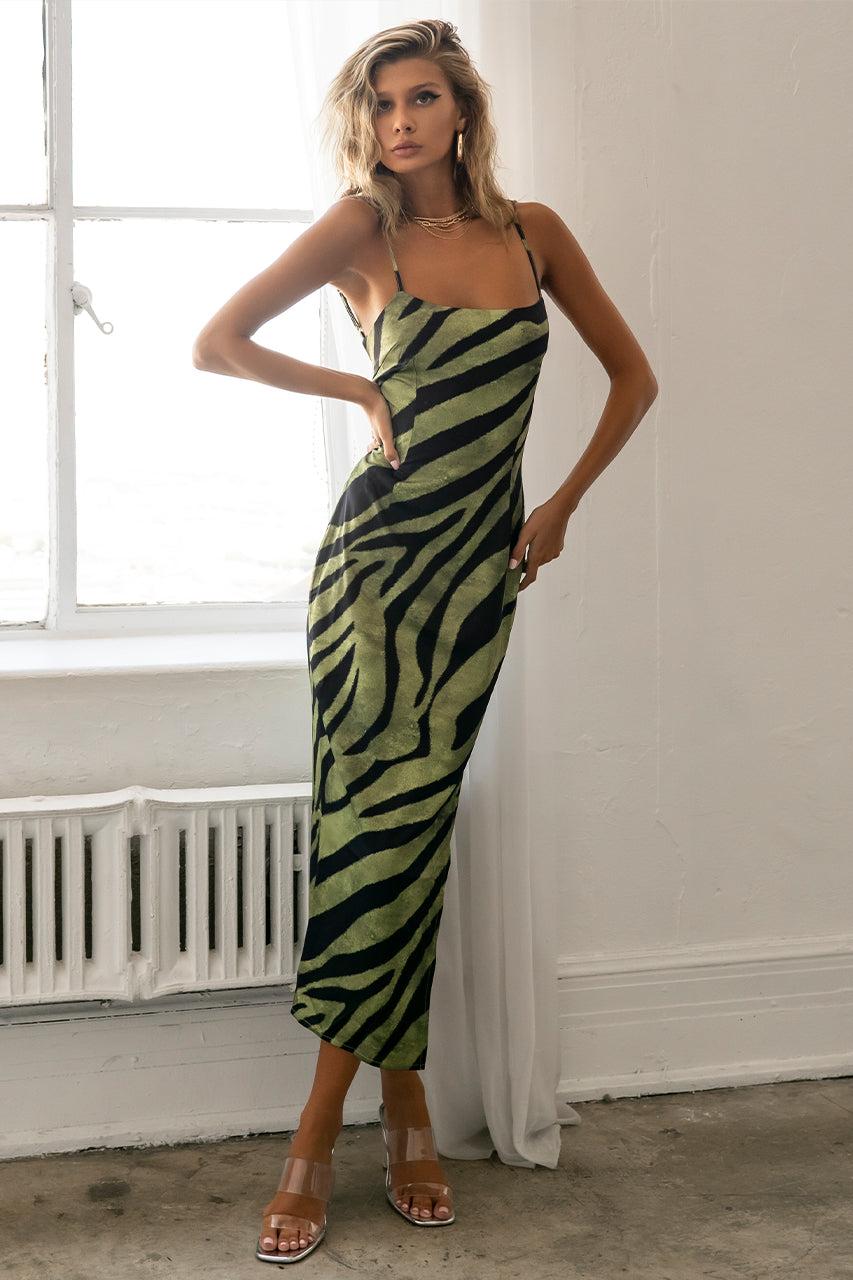 Runaway The Label Sol Midi Dress - Meiko Print