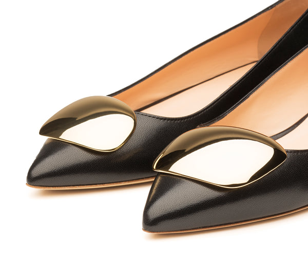 Rupert Sanderson Bedfa Cromato Black Calf 10mm Heels