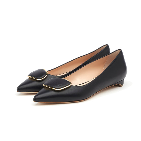 Rupert Sanderson Bedfa Double Pebble Black Calf 5mm Heels
