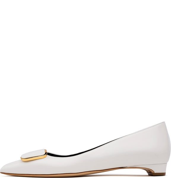 rupert sanderson Bedfa Double Pebble White Calf 5mm Heels