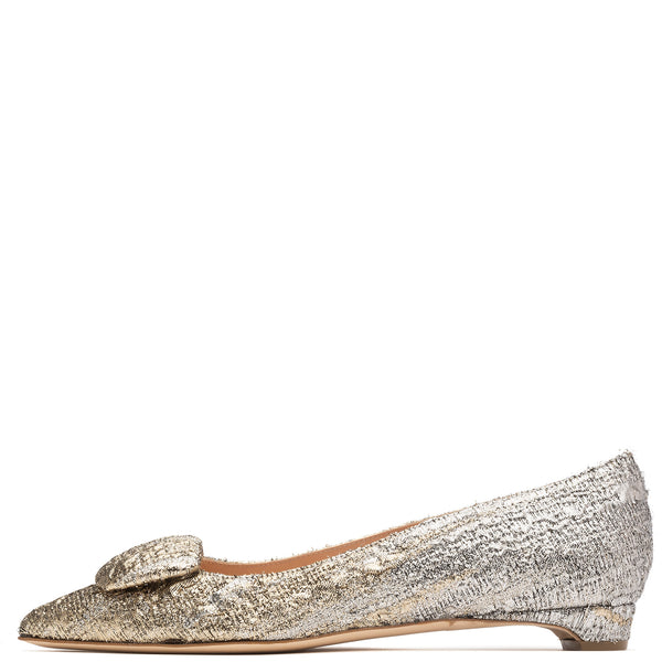 rupert sanderson Bedfa Silver Gold Drill 10mm Heels