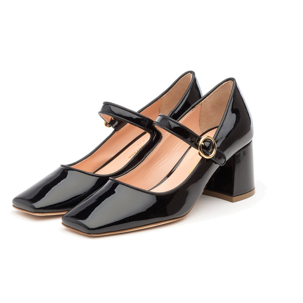 Rupert Sanderson Carmen Black Patent 60mm Mid Heels