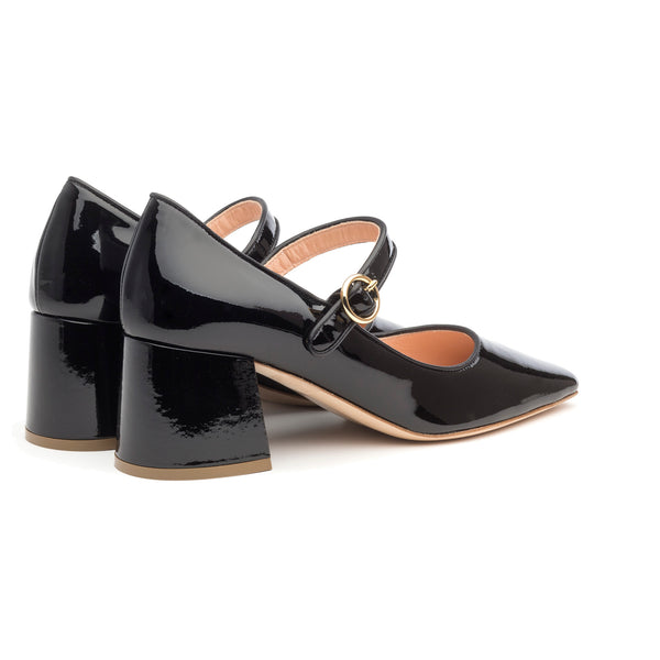 Rupert Sanderson Carmen Black Patent 60mm Mid Heels