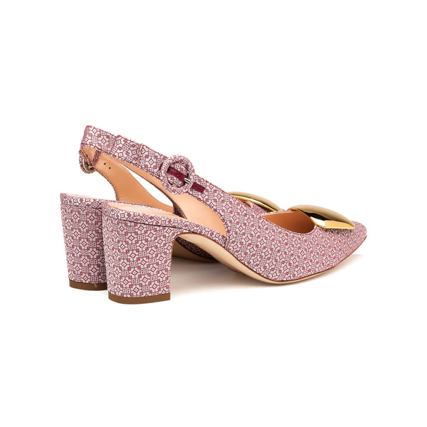 Rupert Sanderson Marina Cromato Rosa Microtile Tex 60mm