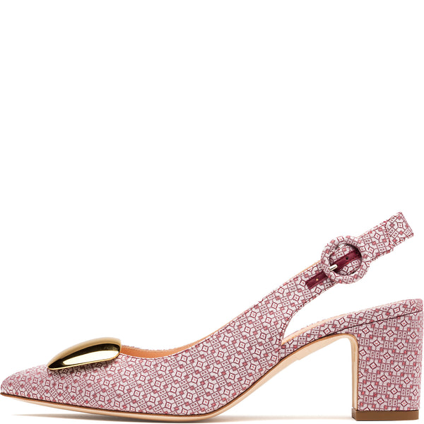 rupert sanderson Marina Cromato Rosa Microtile Tex 60mm