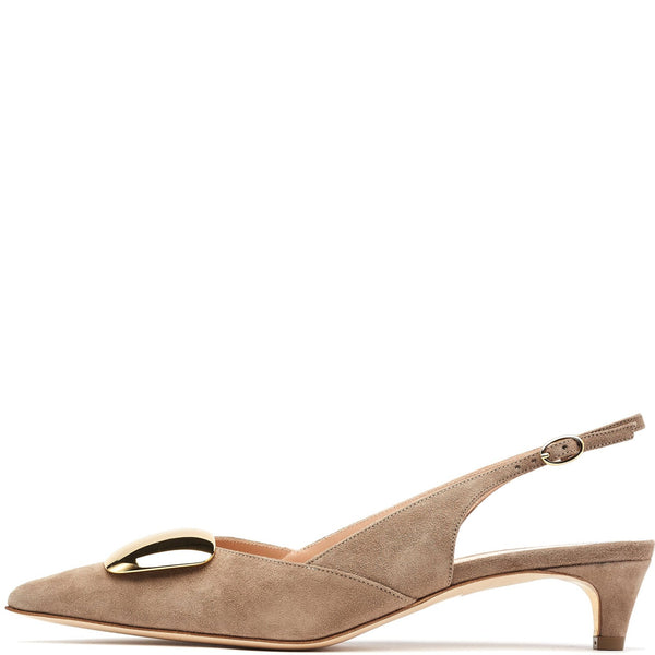 rupert sanderson Misty Cromato Smoke Suede 30mm Heels