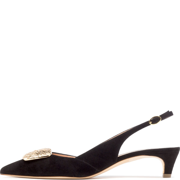 rupert sanderson Misty Ripple Pebble Black Suede 10mm Heels