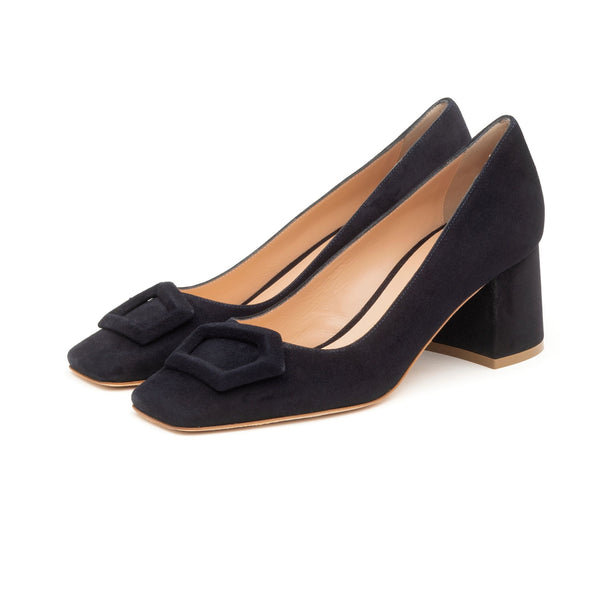 Rupert Sanderson Naxos Midnight Suede 60mm Mid Heels