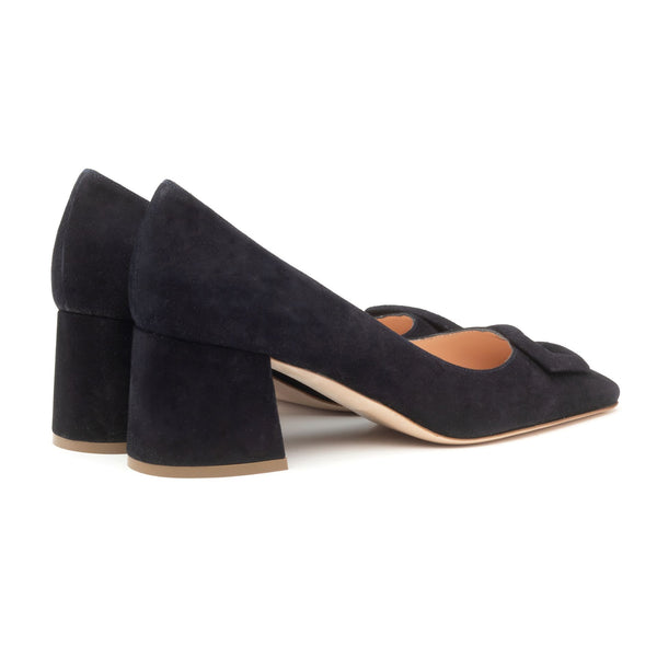 Rupert Sanderson Naxos Midnight Suede 60mm Mid Heels