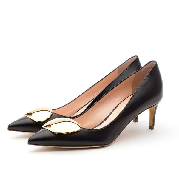 Rupert Sanderson Nora Cromato Black Calf 60mm Mid Heel