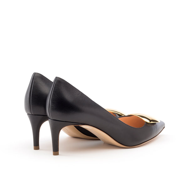 Rupert Sanderson Nora Cromato Black Calf 60mm Mid Heel