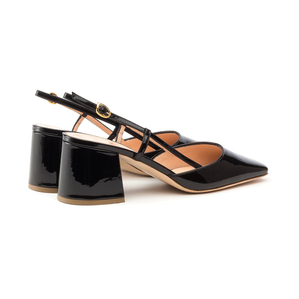 Rupert Sanderson Otranto Black Patent 60mm Mid Heels