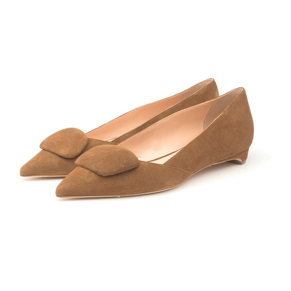 Rupert Sanderson Aga Coffee Suede 10mm Heels