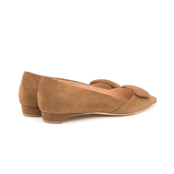 Rupert Sanderson Aga Coffee Suede 10mm Heels