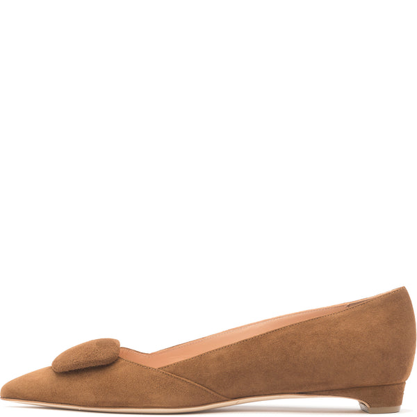 rupert sanderson Aga Coffee Suede 10mm Heels