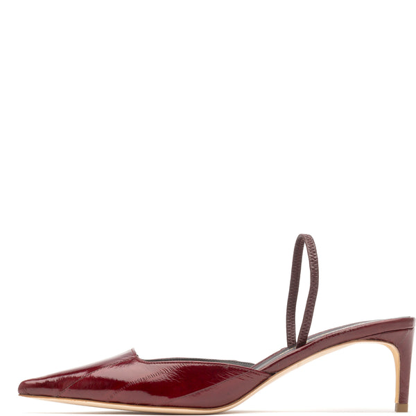 rupert sanderson Aminta Merlot Eel 55mm Mid Heels