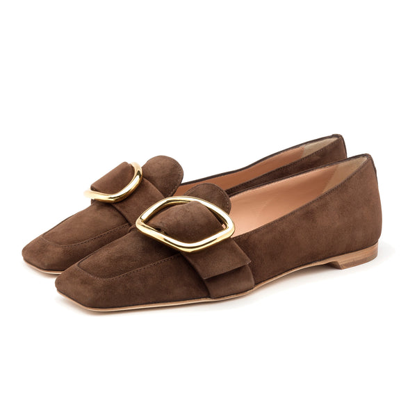 Rupert Sanderson Chesla Chocolate Suede 5mm