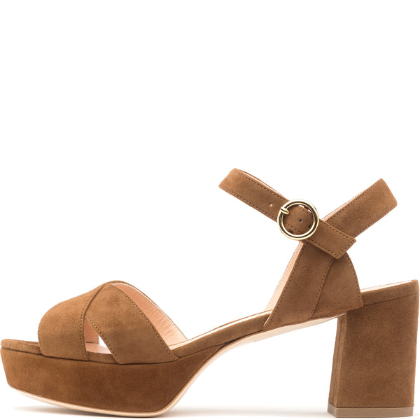 rupert sanderson Deidre Coffee Suede 75mm Sandals