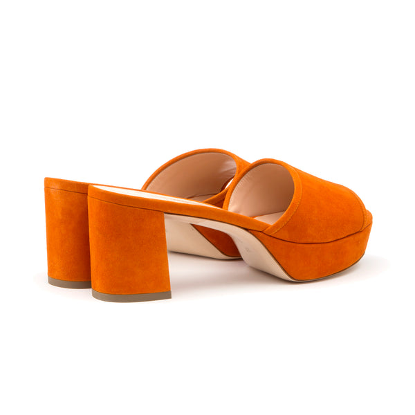 Rupert Sanderson Merapi Bonfire Suede 75mm Sandals