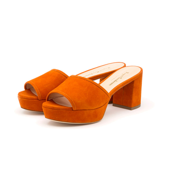 Rupert Sanderson Merapi Bonfire Suede 75mm Sandals