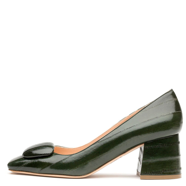 rupert sanderson Naxos Hunter Green Eel 60mm