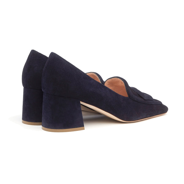 Rupert Sanderson Nola Notte Suede 60mm Mid Heels