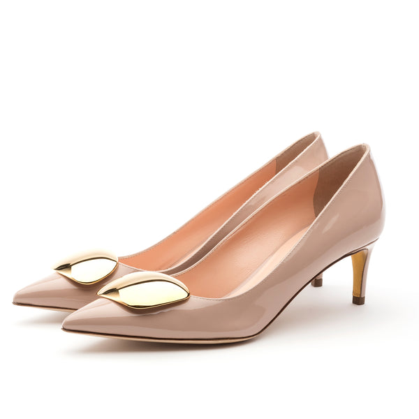 Rupert Sanderson Nora Cromato Latte 60mm Mid Heel