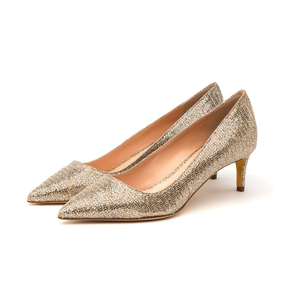 Rupert Sanderson Nora Gold Lady 60mm Pumps