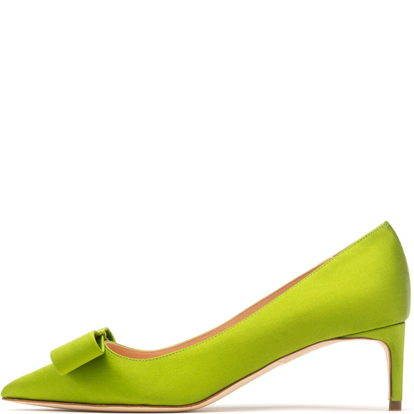 rupert sanderson Paragon Olive Satin 55mm Pumps