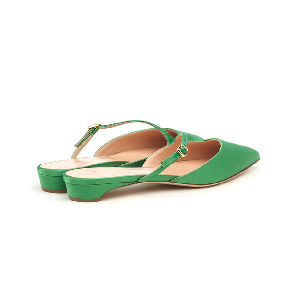 Rupert Sanderson Velma Emerald Satin 5mm