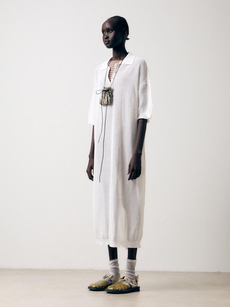 Rus Hinoki Dress Mesh Polo Dress