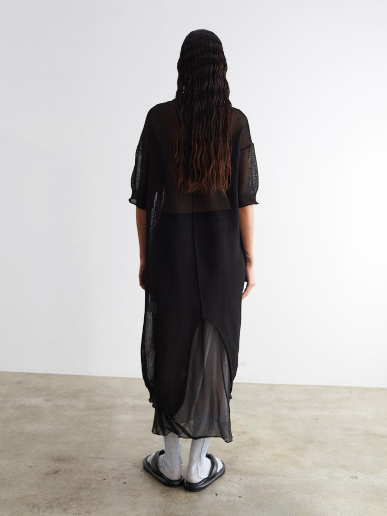 Rus Hinoki Dress Mesh Polo Dress