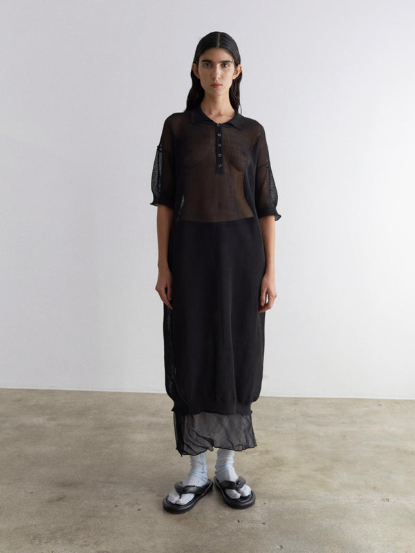 rus Hinoki dress Mesh polo dress