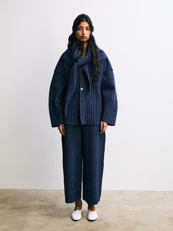 rus Kirio pants Pinstripe wool felted pants