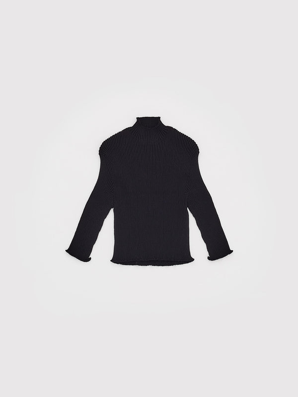 rus Milhojas top Ribbed mock-neck top