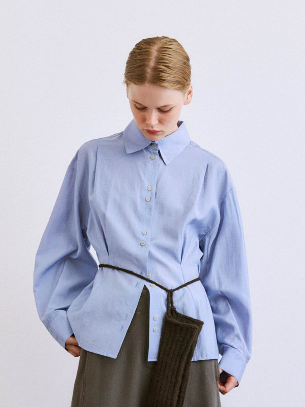 rus Momoka shirt Pleated shirt