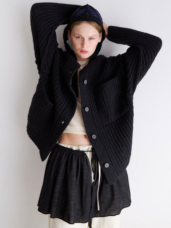 rus Nui cardigan Felted wool cardigan