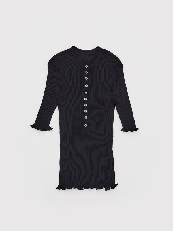 rus Pane top Buttoned ribbed top