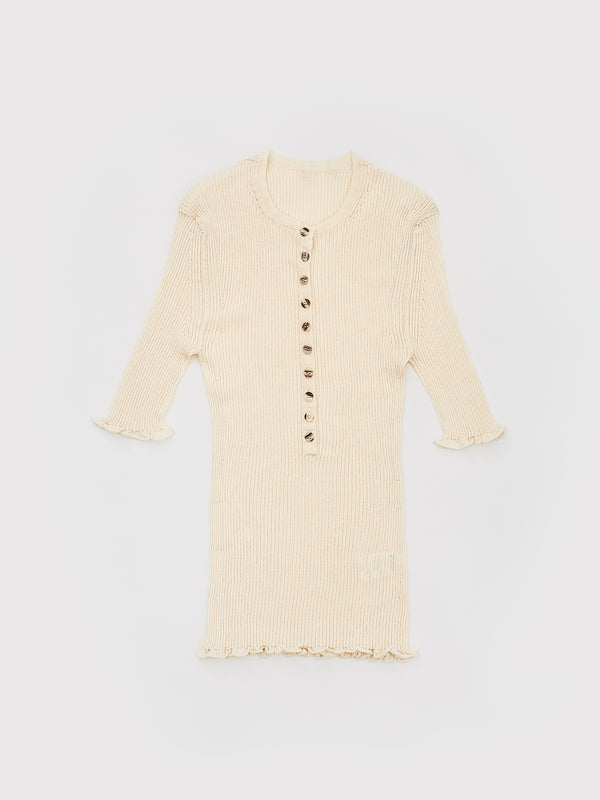 rus Pane top Buttoned ribbed top