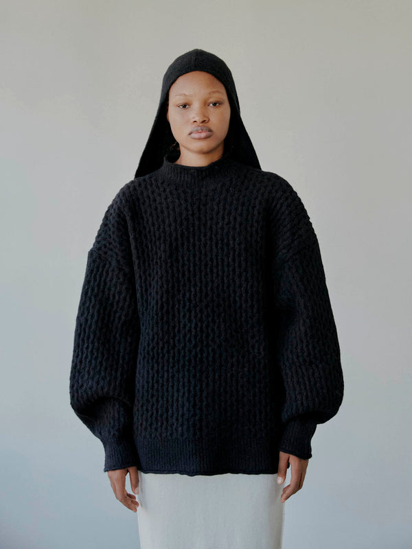 rus Ringo sweater Fuzzy cable sweater