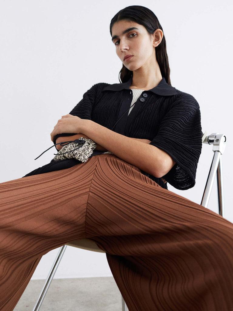 Rus Ruten Pants Ribbed Textured Pants