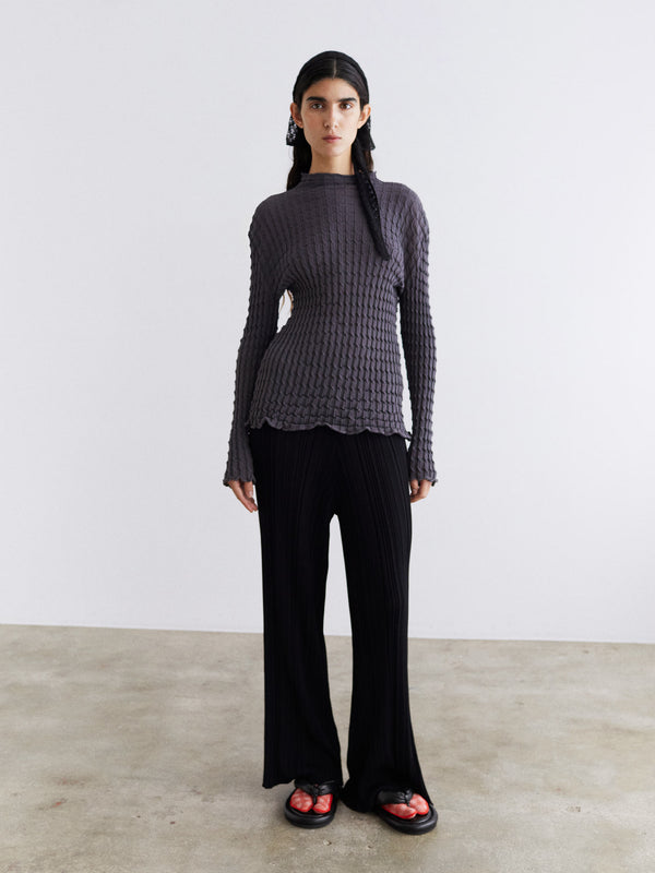 rus Ruten pants Ribbed textured pants