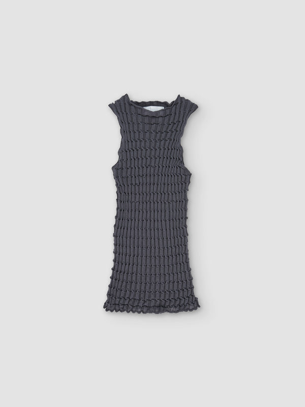 rus Unkai top Pleated sleeveless knit