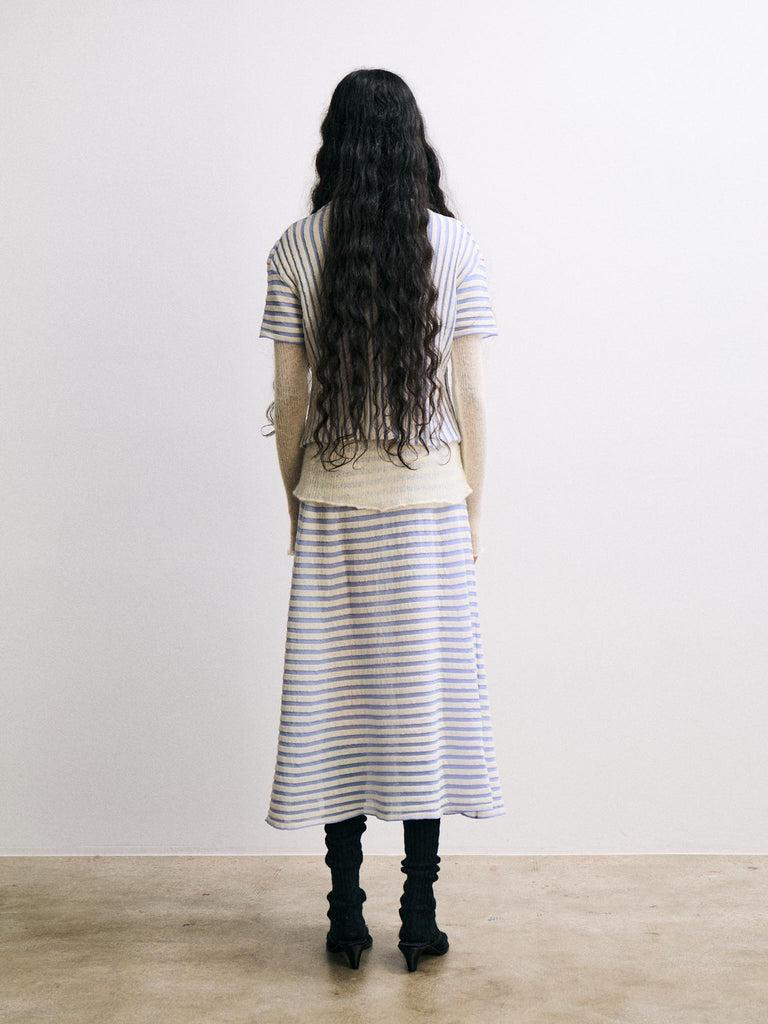 Rus Usugiri Top Fine-knit Pleated Top
